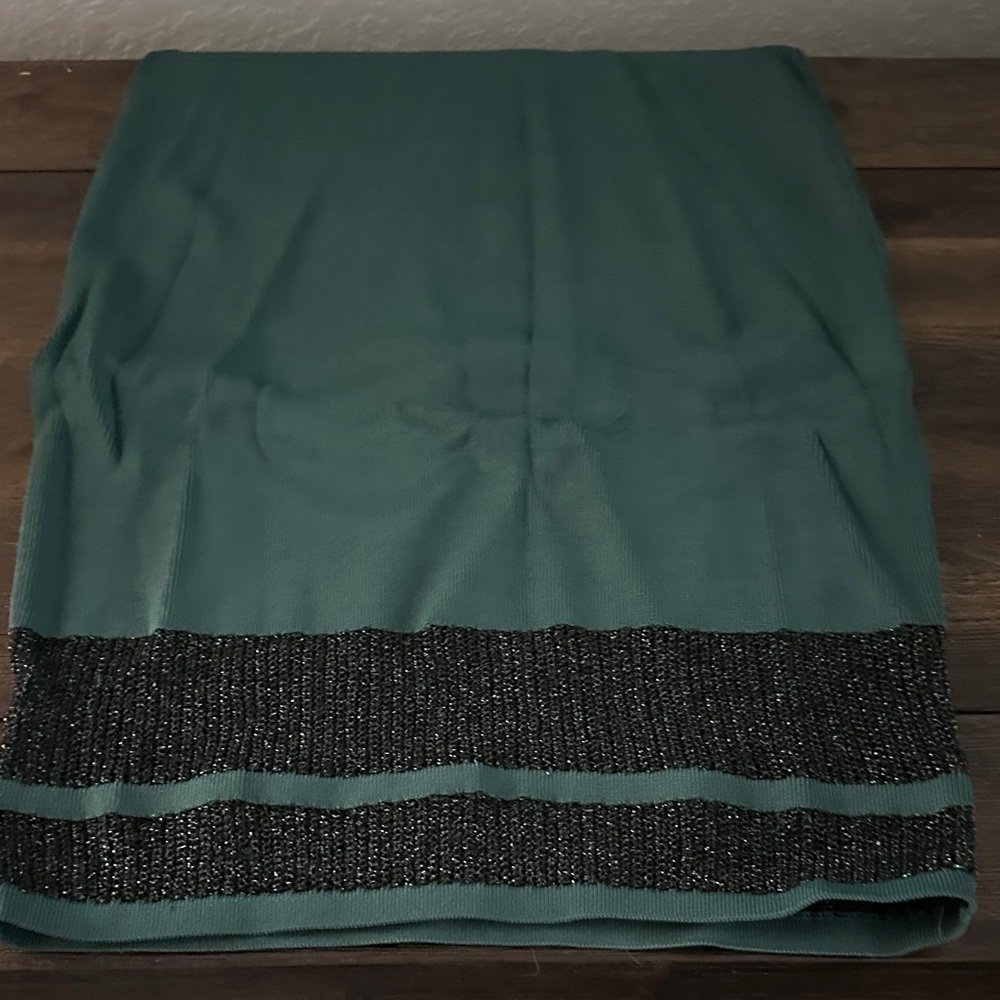Guess Green and Black Midi Skirt